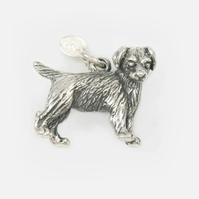 Labrador Retriever Puppy Dog Charm 3 Dimensional Solid Sterling Silver