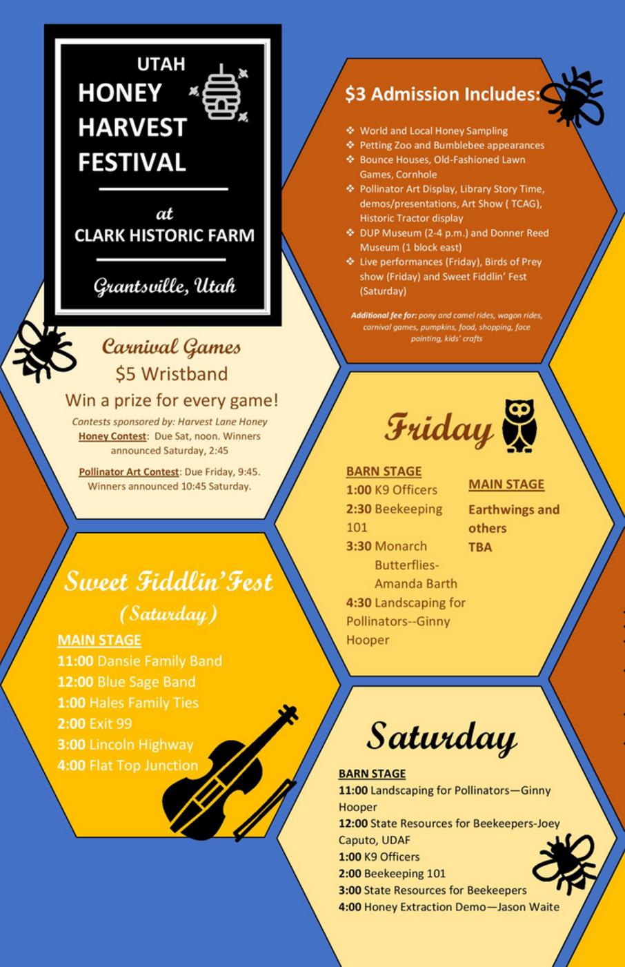 Honey Festival Schedule of Events