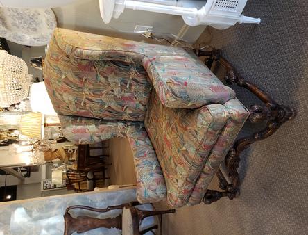 vintage wingback chair with splendid pattern