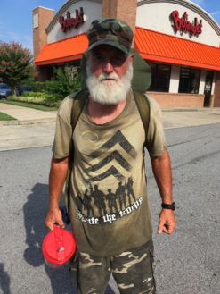 Colby's Army photo of a homeless veteran