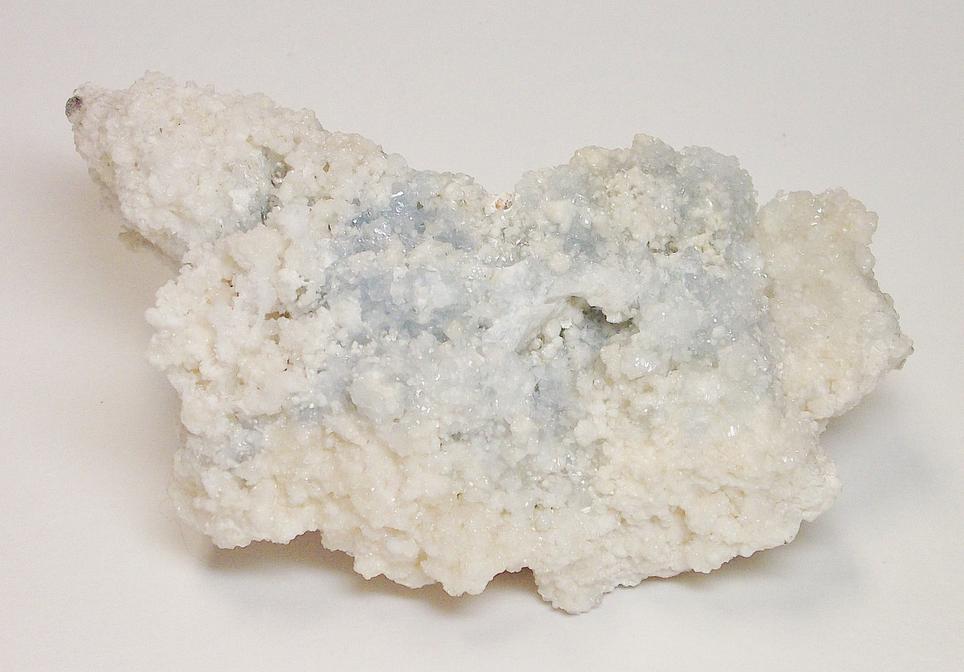 Celestine & fluorescent Calcite crystals Mojina Mine, Chihuahua, Mexico