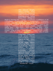 Cross, Sunrise & Names of God Poster