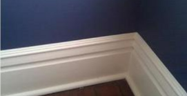 baseboard painted white.