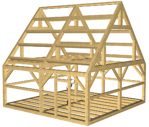 http://CAD model of a Massachusetts Bay Timber Frame