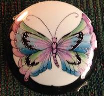 Original Design by Irene Graham Butterfly with raised enamel and penwork