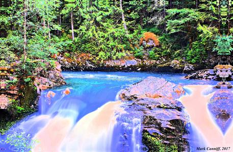 landscape, photo, image, mark, canniff, waterfall, nooksack, rock, tree, water