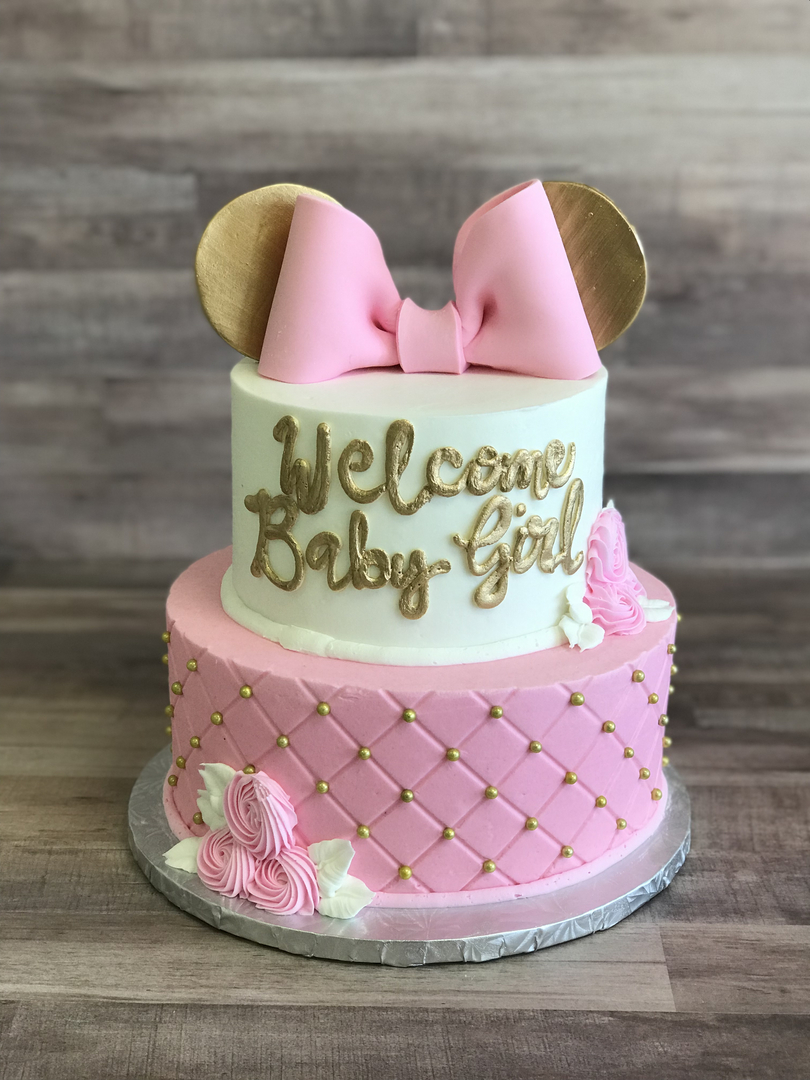 Minnie mouse best sale baby shower cake