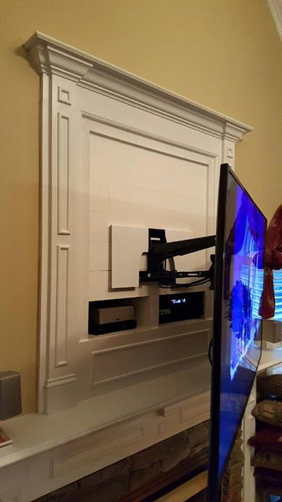 Mounting Flat Screen Tv Covering Old Fireplace Niche Charlotte Nc