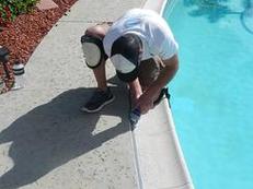 Can I replace these old plastic expansion joints with trim-a-slab? : r/pools