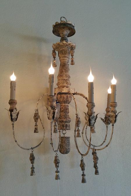 large scale aden grey wall sconce new distressed shabby chic pair 5 arm