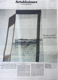 Dawn DeDeaux feature on the cover New York Times Arts & Leisure Section