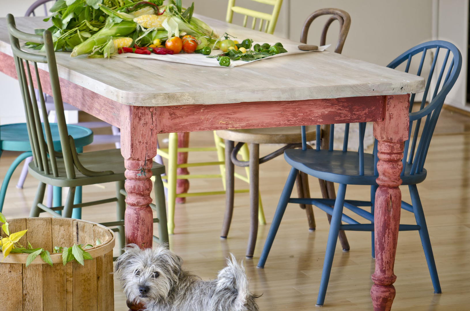 reclaimed wood dining table | old pine