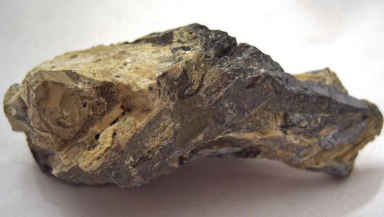 STIBICONITE pseudomorph after STIBNITE - San José Mine, Wadley, Mun. de Catorce, San Luis Potosí, Mexico - ex F. D'Esopo