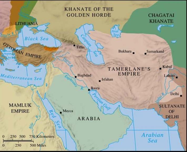 Tamerlane's Empire Map - Bahadir Gezer