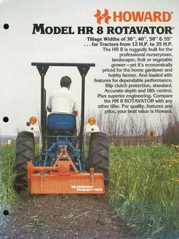 Howard Rotavator Model HR8 Rotavator Brochure