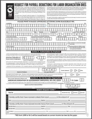 AFGE Membership Form