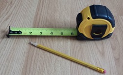 Photo of measuring tape and pencil