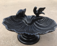 Bird bath after powdercoating