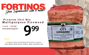 Fortinos firewood bags by City Loggers
