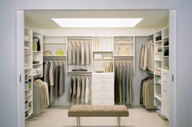 white melamine custom closet