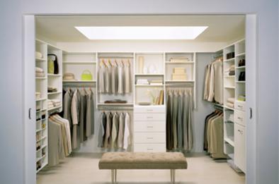 white melamine custom closet