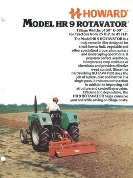 Howard Rotavator Model HR9 Brochure