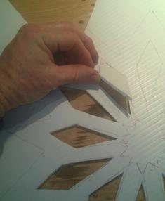 How to make weatherproof large snowflake Christmas decorations. www.DIYeasycrafts.com