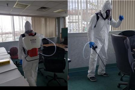 g & s cleaning disinfecting office in Fall River.