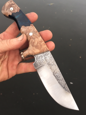 How to make a High Carbon Steel knife with metal etched blade texture. FREE step by step instructions. www.DIYeasycrafts.com