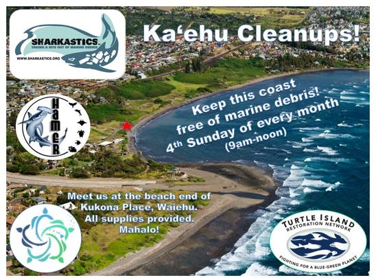 SHARKastics Ka'ehu Beach Cleanup Flyer