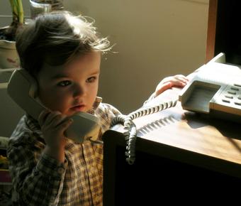 Boy on phone