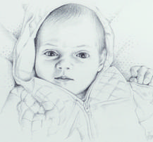 baby portrait drawing pencil heapps