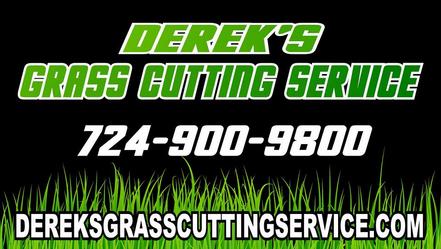 Dereks Grass Cutting Service Logo 724-900-9800