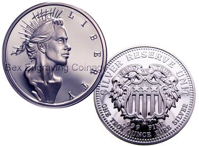 Lady Liberty Silver Reserve Unit 999, by BEX