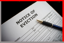 Paper Notice of Eviction with Pen