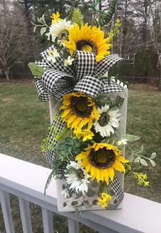 Designer Summer Sunflower Lantern Swag