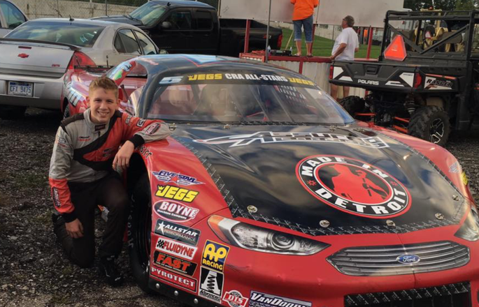 Michael Clancy Jr. and his car