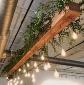 custom wood beam chandelier | GPCurtis