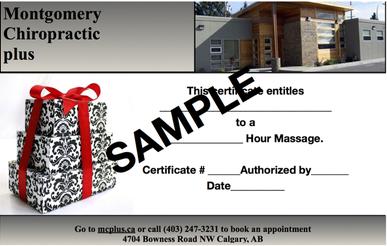 Sample Massage Gift Card