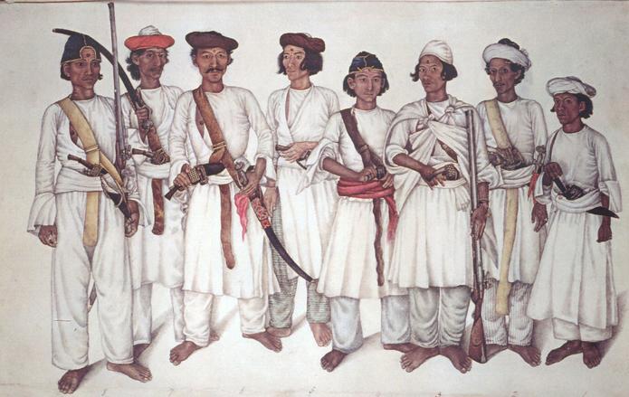 Eight Gurkhas circa 1815