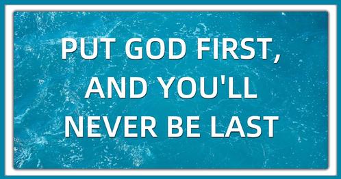 seek god first