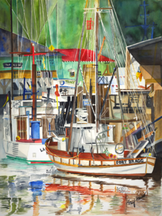 Sailboats, Tracy Harris Watercolor Artist, Limited Edition Giclee Available