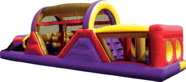 This inflatable obstacle course can be an amazing centerpiece for an Indoor FEC or any backyard party. The inflatable play structure begins with a front-loading obstacle entrance, taking participants through tunnels and pop-ups to facilitate maneuvering skills and build confidence. The challenge obstacle then leads to an exciting front-exiting climb and slide, all to guarantee hours of enjoyable physical activity. Each inflatable play structure has mesh windows for easy viewing, and is constructed of the fire-resistant, lite n' strong™ vinyl for easy portability, durability and safety.