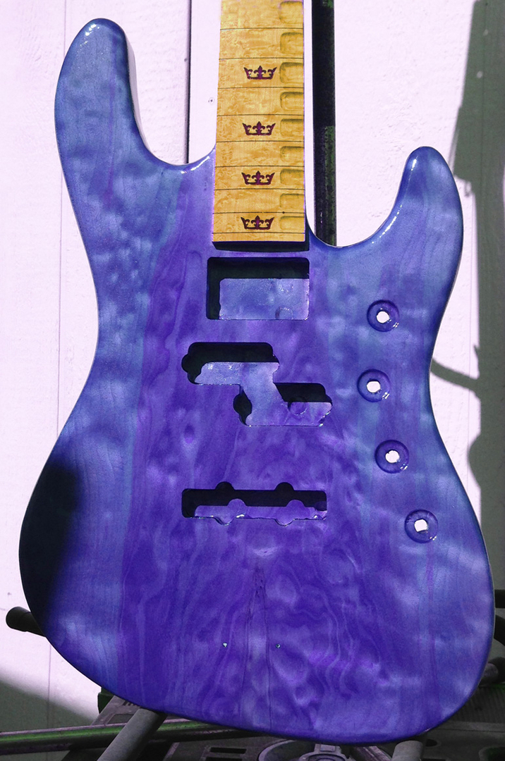 purple guitar stain