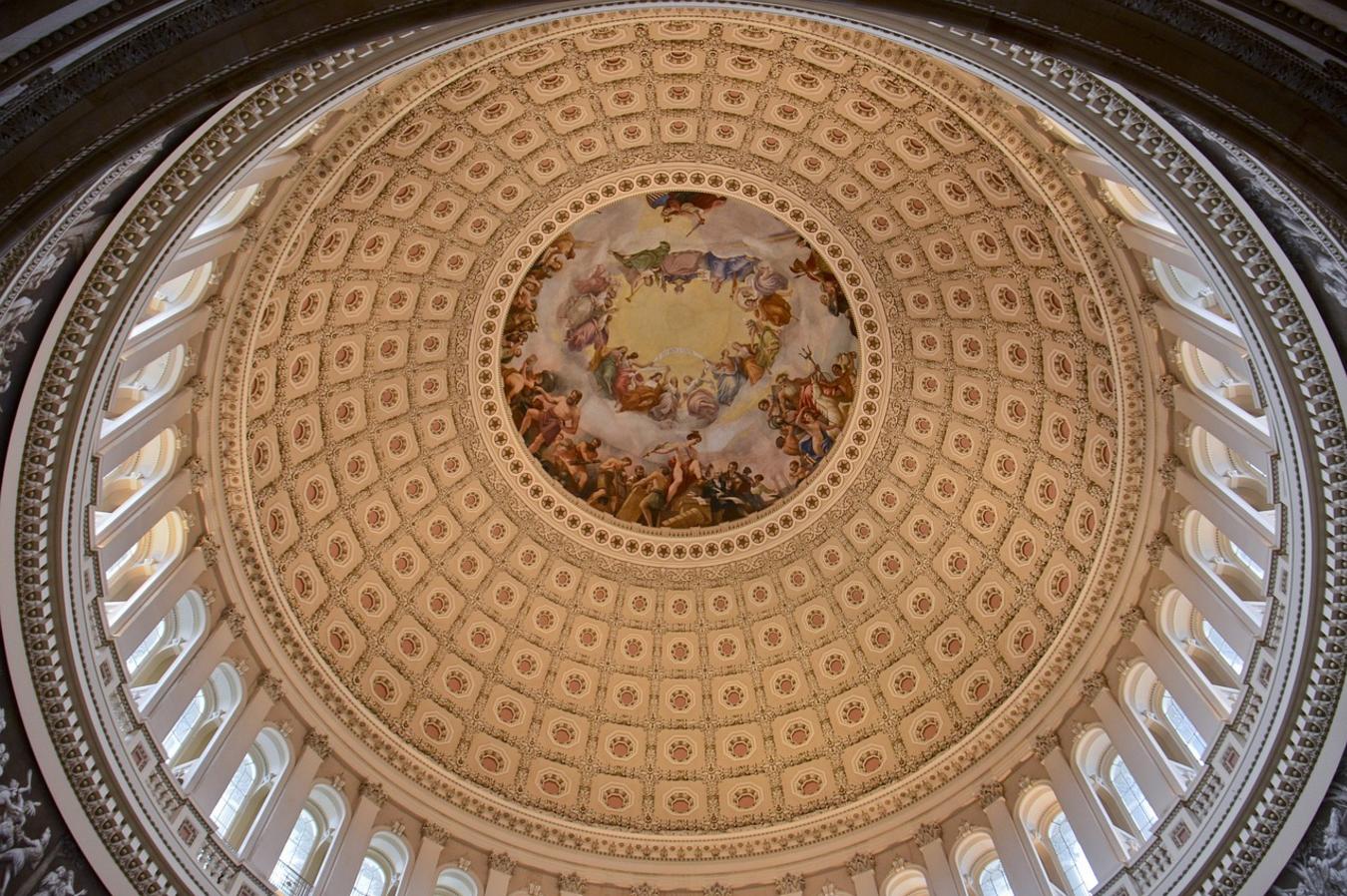 looking up into dome in Congress