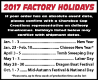 2017 Factory Holidays PDF