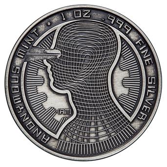 Bitcoin 1 oz .999 fine Solid silver commemorative NEW Value conversion QR code 