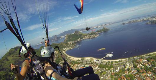 paragliding tandem flight in niter