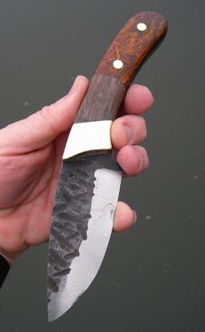 How to make a beautiful hunter style knife with rustic scalloped blade and straw micarta scales. FREE step by step instructions. www.DIYeasycrafts.com