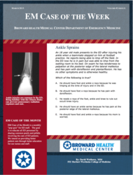 0315 -2 Ankle Sprains (written by David Weithorn, MSIV)